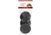 Hochranddeckel  Ø66mm schwarz-matt 3 Stück im...