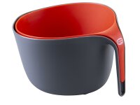 Dr. Oetker Schüssel und Sieb-Set 2teilig Kunststoff PP grau/rot