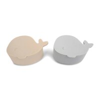 FILIBABBA Brotdose Wal pearl blue 2er Pack