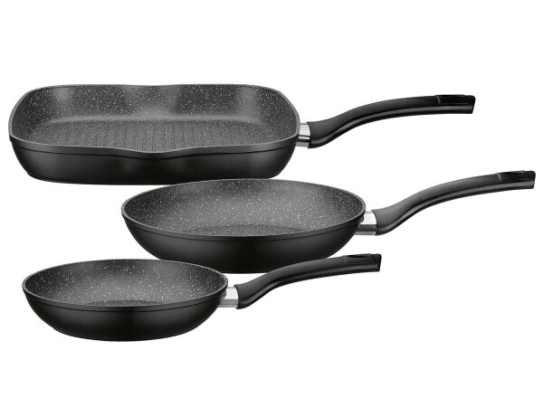 GSW Pfannen-Set Gourmet Granit 3teilig