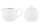 PRICE & KENSINGTON Milch und Zucker-Set Luxe weiß