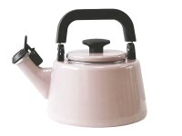 FUJIHORO Pfeifender Wasserkessel Cotton Emaille 2,1l rosa