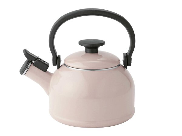 FUJIHORO Pfeifender Wasserkessel Cotton Emaille 1,6l rosa