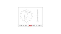 RK Antriebsritzel "4019-ZZ5" 520, Stahl g 14...