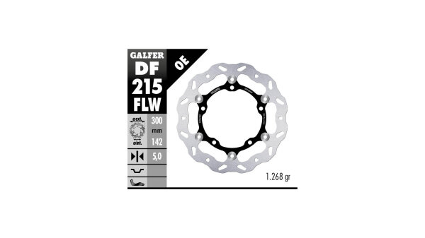 GALFER Wave Bremsscheibe "DF215" Typ FLW - schwimmend