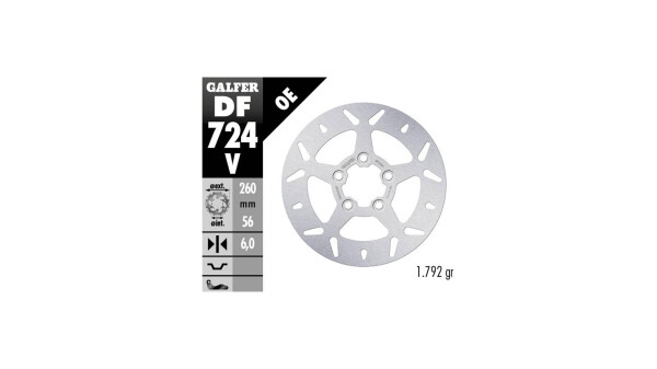 GALFER Bremsscheibe "DF724" Typ V - starr