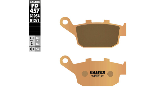 GALFER Bremsbelag "FD457" Satz G1371, Sintermetall Straße