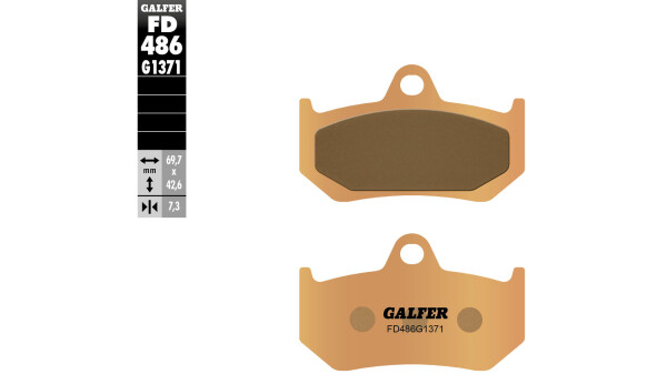 GALFER Bremsbelag "FD486" Satz G1371, Sintermetall Straße