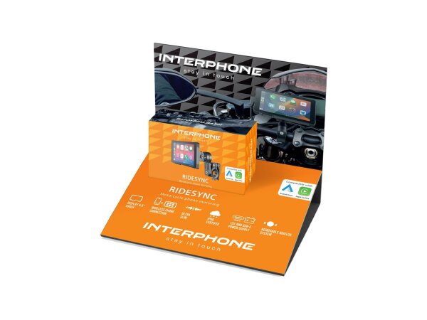 INTERPHONE Verkaufsdisplay für "RIDESYNC" Infotaimentsystem