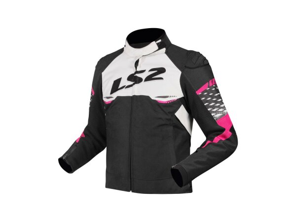 LS2 Jacke "Apex" Damen, Material: 600D Po Gr. M, schwarz / weiß