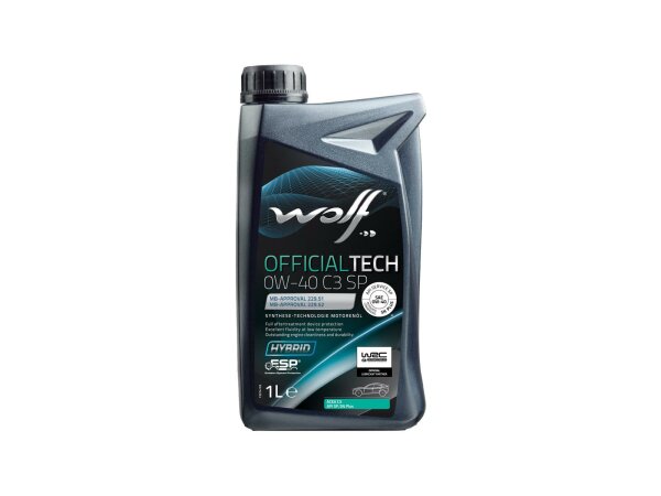 WOLF Motoröl "OfficialTech C3 SP" SAE 0W- 1 l Flasche