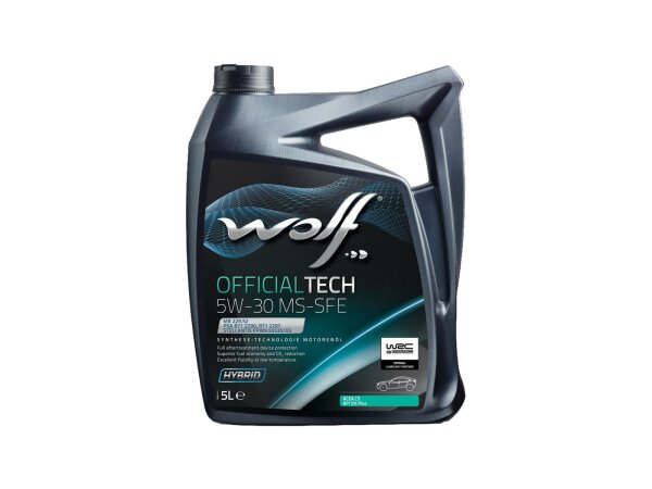 WOLF Motoröl "OfficialTech MS-SFE" SAE 5W 5 l Kanister