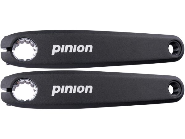 PINION Kurbelsatz "Forge" Geschmiedete Kurbel 175 mm lang, schwarz, mit Sensormagnet der ignoriert werden kann, bei nicht Smart.Shift Rädern