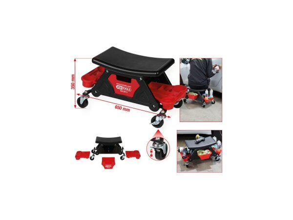 KS-TOOLS Montagerollhocker Tragkraft 95 kg, konzipiert