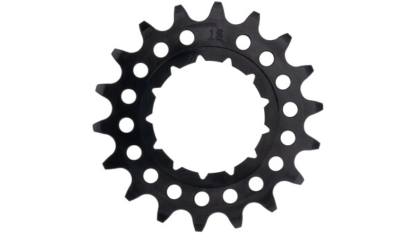 KMC Steck-Zahnkranz 1/2" x 1/8", Aluminium, für Rohloff