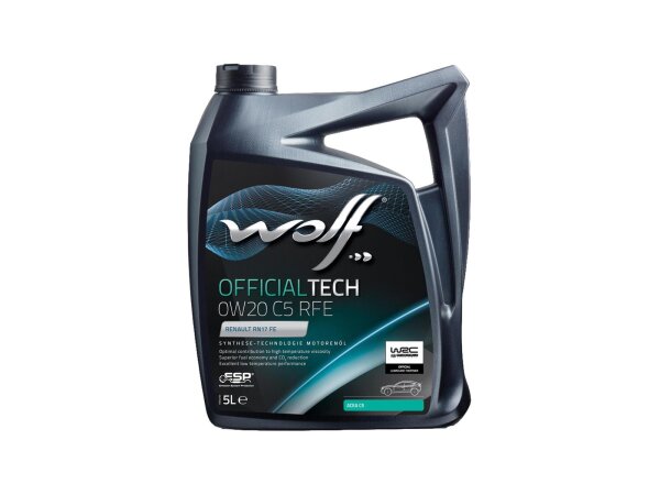 WOLF Motoröl "OfficialTech C5 RFE" SAE 0W 5 l Kanister