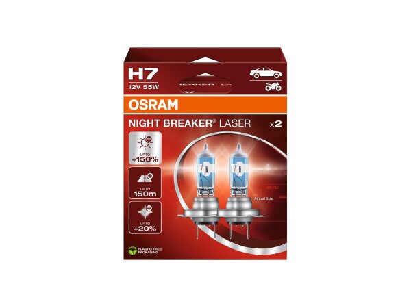 OSRAM Hauptlampe "Night Breaker Laser" H7, 12 V, 55 W, 