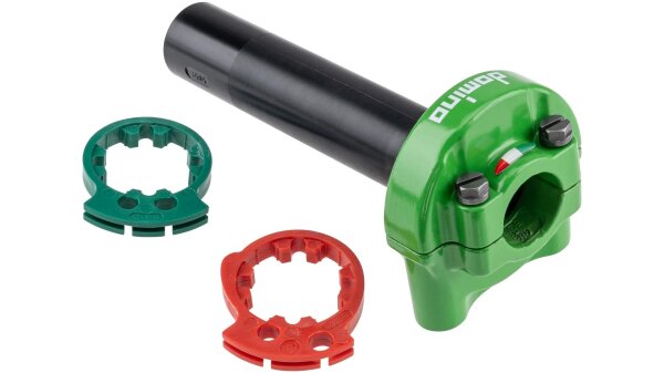 DOMINO Gasgriffarmatur "XM2"Street Racin ALU GRÜN 2-ZUG XM2