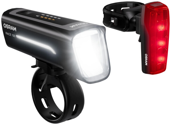 OSRAM Akkuleuchten-Set "LEDs Bike Race 1 SET 100 LUX