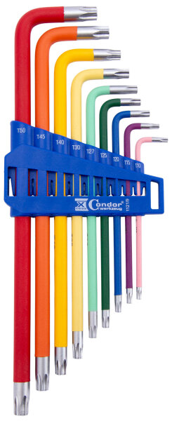 CONDOR Winkelstiftschlüsselsatz "1121"Au 9-TLG. TORX