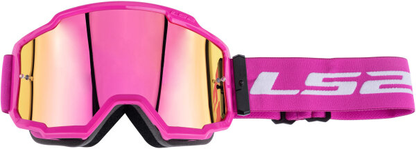 LS2 Crossbrille "Charger"Iridium Visier, PINK MIT IRIDIUM VISIER