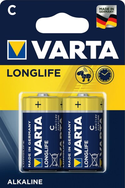 VARTA Batterie "Longlife"Alkaline Batter 2-ER BLISTER C