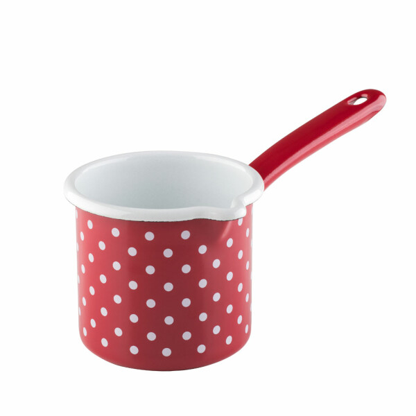 RIESS Schnabeltopf mit Stiel 10cm,0.75L PÜNKT.ROT