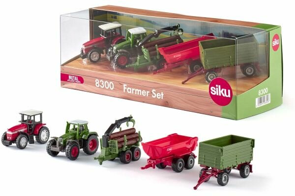 Siku Farmer Set 2xTraktor 3xAnhänger aus Metall