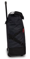 Einkaufstrolley Print Schwarz/Silber, 33 L | Shopping-Roller mit Rädern