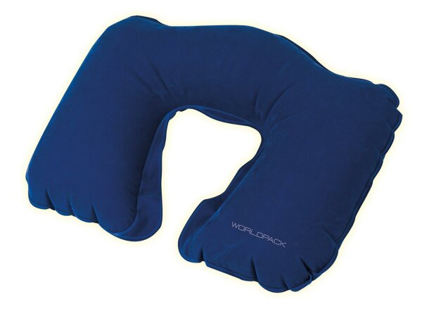 WORLDPACK aufblasbares Nackenkissen *royalblau