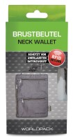 WORLDPACK RFID-Sicherheits-Brustbeutel *hellgrau