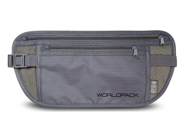 WORLDPACK RFID-Sicherheits-Hüfttasche *hellgrau