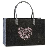 PUNTA Filz-Shopper *dunkelgrau/rosa