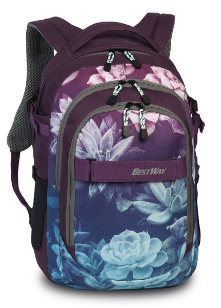BestWay Rucksack #Evolution Air *graugrün/rosa