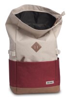BestWay Rucksack #Campus Style *weiß/weinrot
