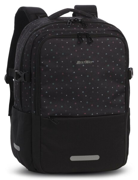 BestWay Reiserucksack #Cube *schwarz/bunt