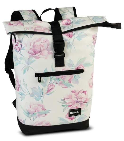 Bench "hydro" Roll-Top-Rucksack *weiß/rosa