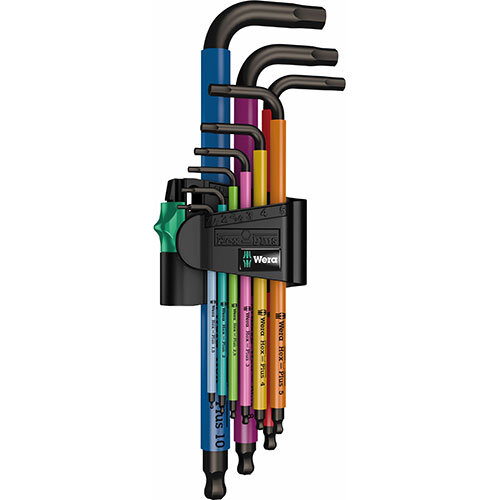 950/9 Hex-Plus Multicolour 1 Winkelschlüsselsatz Wera, metrisch, 9-te