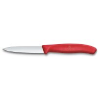 Swiss Classic, Gemüsemesser mit I-Schäler, 3tlg, rot, Box