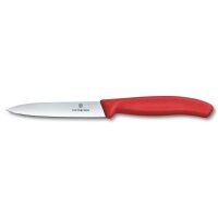 Swiss Classic, Gemüsemesser Set, 3tlg, gerade/Wellen, rot, Box