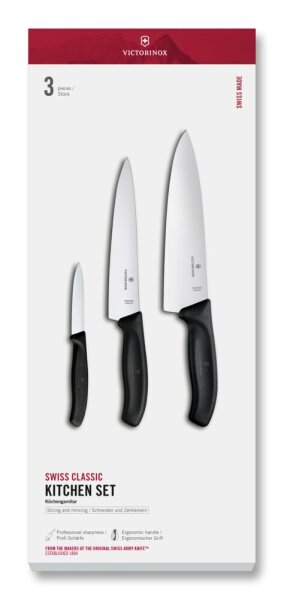 Swiss Classic, Küchen Set, 3tlg, schwarz, gift Box