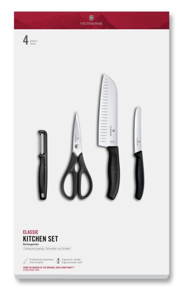 Classic, Küchenset, 4tlg, schwarz, G