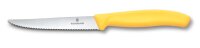 Swiss Classic, Steak & Pizzamesser, 11cm, Wellen, gelb