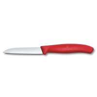Swiss Classic, Gemüsemesser, 2tlg, 8cm, gerade, rot, Box