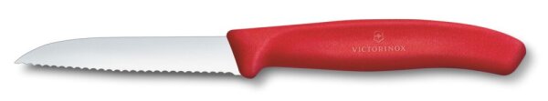 Swiss Classic, Gemüsemesser, 8cm, Wellen, rot