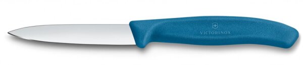 Swiss Classic, Gemüsemesser, 8cm, gerade, Mittelspitz, blau