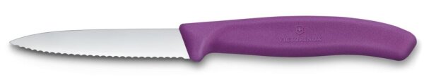 Swiss Classic, Gemüsemesser, 8cm, Wellen, Mittelspitz, violett