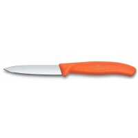 Swiss Classic, Gemüsemesser Set, 2tlg, 8cm,gerade/Wellen,orange