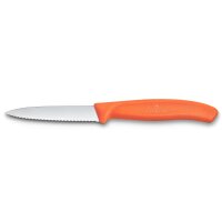 Swiss Classic, Gemüsemesser Set, 2tlg, 8cm,gerade/Wellen,orange