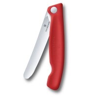 Swiss Classic, Picknick Messer, 11cm, gerade, rot,Box
